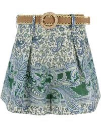 Zimmermann - Ottie Tuck Linen Shorts - Lyst