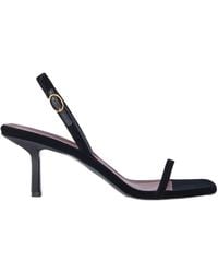 Neous - Solid Color Velvet Sandals - Lyst