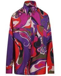 PUCCI - Pucci Abstract Printed Straight-Hem Shirt - Lyst