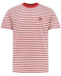 Golden Goose - Logo Embroidered Striped T-Shirt - Lyst