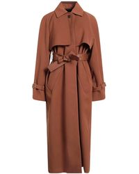 Max Mara - Atelier Overcoat & Trench Coat Polyester, Virgin Wool - Lyst