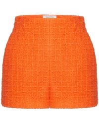 Valentino - High-Waisted Tweed Shorts - Lyst