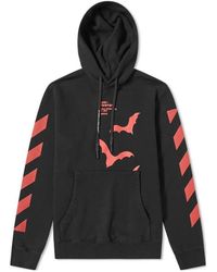 Off-White c/o Virgil Abloh - Bat Printed Hooded Sweater - Lyst