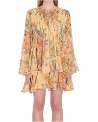 Celine - Printed Silk Mini Dress - Lyst