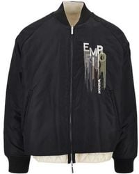 Emporio Armani - Logo-Embroidered Long-Sleeve Bomber Jacket - Lyst