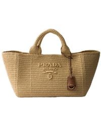 Prada - Crochet Large Top Handle Bag - Lyst