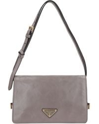 Prada - Triangle-Logo Shoulder Bag - Lyst