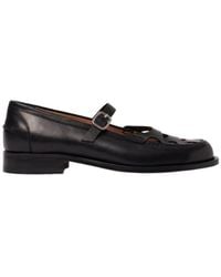 SCAROSSO - Minni Buckle Fastened Flat Shoes - Lyst
