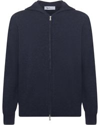 Giuliano Galiano - Zip-Up Hooded Sweater - Lyst