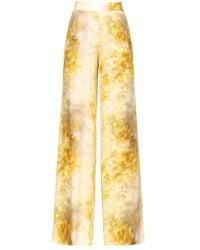 Pinko - Shaded Flower Palazzo Pants - Lyst