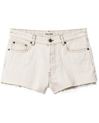 Miu Miu - Denim Shorts - Lyst