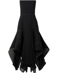 Maticevski - Asymmetric Crepe And Crinkled-Organza Dress - Lyst