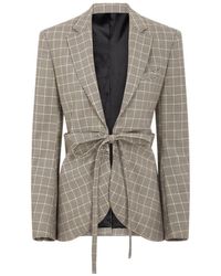 Rabanne - Plaid Check Fitted Jacket - Lyst