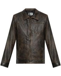 AllSaints - Leather Jacket Alkan - Lyst