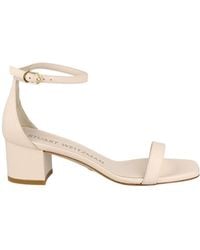 Stuart Weitzman - Open Toe Block Heel Sandals - Lyst