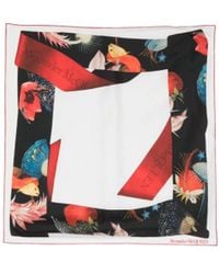 McQueen - Hieronymus Bosch Print Silk Scarf - Lyst