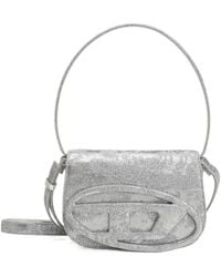 DIESEL - 1Dr Logo Plaque Glittered Shoulder Bag - Lyst
