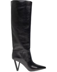 Versace - Pointed-Toe Heeled Boots - Lyst