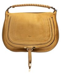 Chloé - Chloé Logo Debossed Foldover Top Tote Bag - Lyst