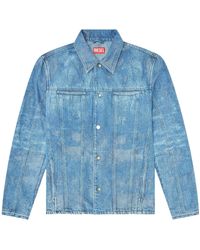 DIESEL - D Seron Fsi Buttoned Denim Jacket - Lyst