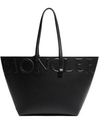 Moncler - Logo Embossed Very Small Shopper Bag - Lyst
