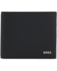 BOSS - Textured Bifold Wallet - Lyst