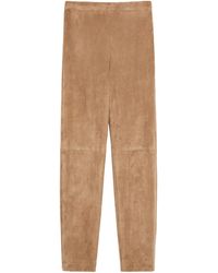 Max Mara - Skinny Suede Trousers - Lyst