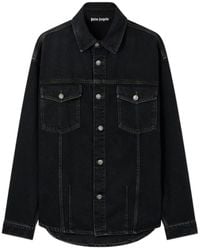 Palm Angels - Classic Logo Faded Denim Shirt - Lyst