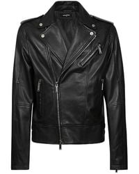 DSquared² - Zipped Biker Jacket - Lyst