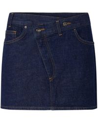 Liu Jo - Asymmetric Denim Mini Skirt - Lyst