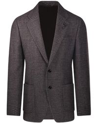 Lardini - Checked Two-Button Blazer - Lyst