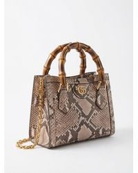Gucci - Diana Python Small Tote Bag - Lyst