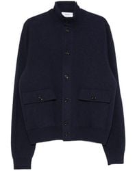 Lardini - Ribbed-Knit Panelled Jacket - Lyst