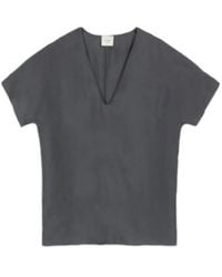 Alysi - V-Neck Short-Sleeve Top - Lyst