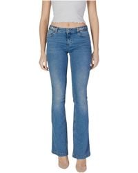 Liu Jo - Denim Trousers With Belt Loops - Lyst