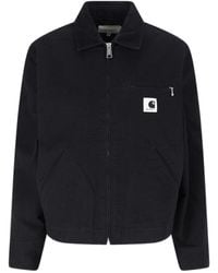 Carhartt - Logo Patxh Zip-Up Bomber Jacket - Lyst