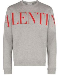 Valentino - Logo-Print Crewneck Sweatshirt - Lyst