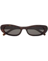 Saint Laurent - Eyewear Oval Frame Sunglasses - Lyst