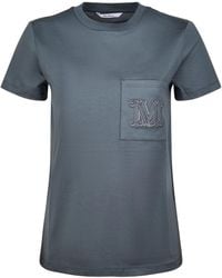 Max Mara - Papaia Logo Patch Crewneck T-Shirt - Lyst