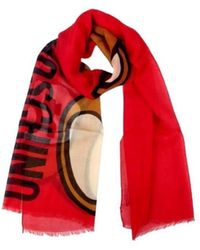 Moschino - Teddy Bear Logo Pattern Scarf - Lyst