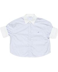 Acne Studios - Short-Sleeved Striped Button-Up Shirt - Lyst