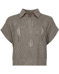 D.exterior - Button-Up Knit Sweater - Lyst