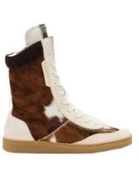 AllSaints - Louise Cow-Print Sneakers - Lyst