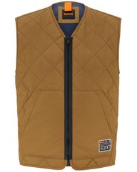 BOSS - Diamond-Quilted Gilet - Lyst