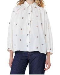 Weekend by Maxmara - Wkdbutterfly Embroidery Poplin Shirt - Lyst
