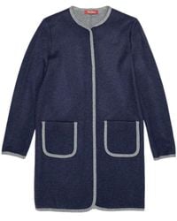 Max Mara - Long Sleeved Coat With Round Neck - Lyst