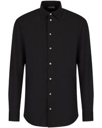 Emporio Armani - Pointcollar Longsleeve Shirt - Lyst