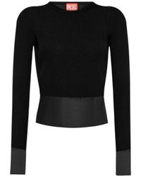 DIESEL - M-Sleshs Crewneck Knitted Top - Lyst