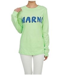 Marni - Logo Print Long Sleeve T-Shirt - Lyst