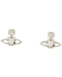 Vivienne Westwood - Orb Cubic Zirconia Earrings - Lyst